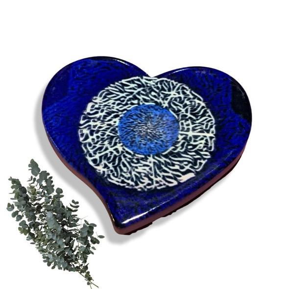 Blue Eye Pattern Ceramic Calligraphy Pattern Ceramic | Luxury Heritage Decor & Unique Artisan Piece - Luxury Handcrafted Art Craftihouse Dubai