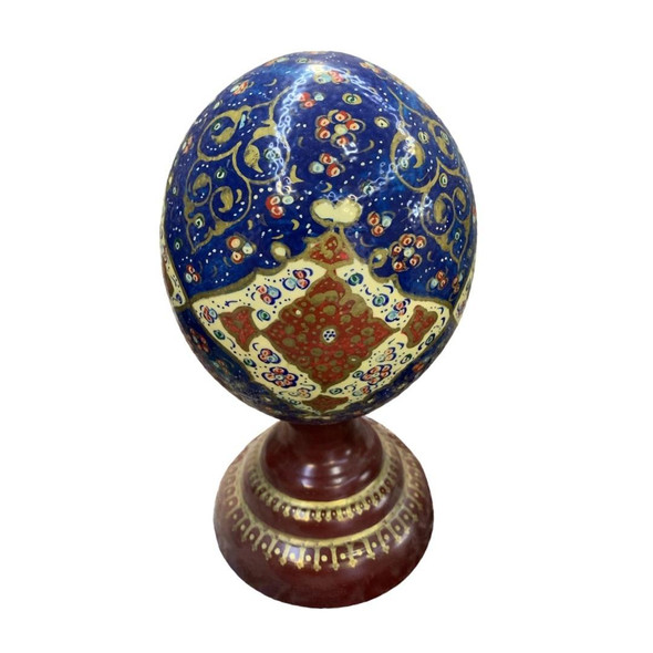 Luxury Hand painted ostrich egg with stand Premium Design Showcase