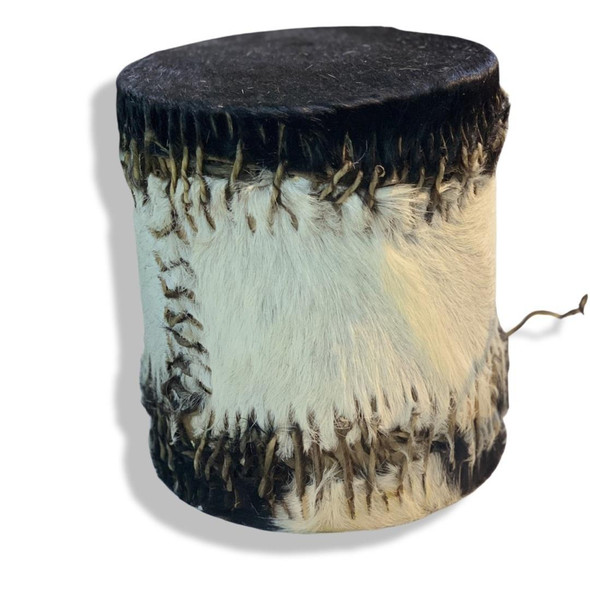 Luxury Percussion drum with black and white natural skin 22 cm Premium Design Showcase