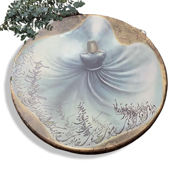 Luxury Handmade Daf with Sama Dance Painting Premium Design Showcase