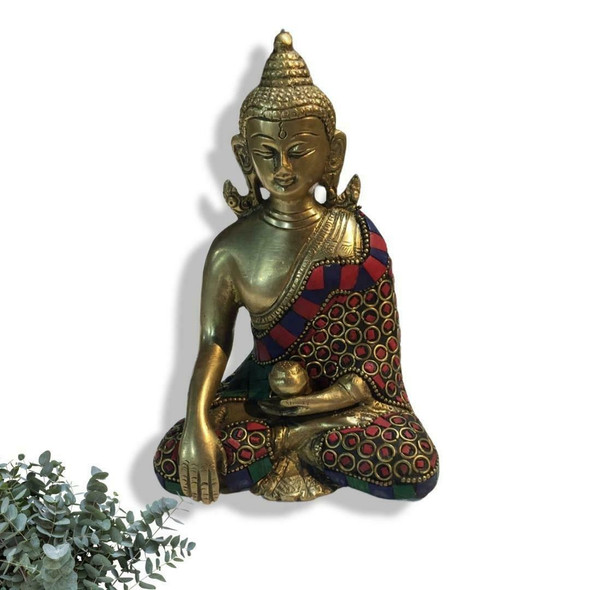 Luxury Artisan Standing Buddha figure brass Premium Design Showcase