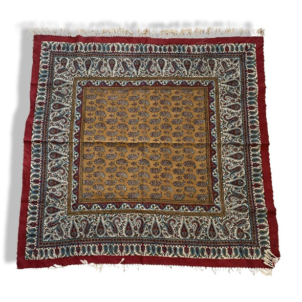 Luxury Artisan Yellow pattern ghalamkari 100x100 Premium Design Showcase