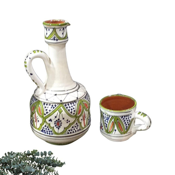 Luxury Artisan Moroccan ceramic set jug and mug set Premium Design Showcase