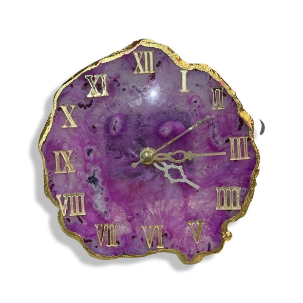 Natural Agate Stone Table Clock | Traditional Heritage Stone Art | Premium Gift Choice - Luxury Handcrafted Art Craftihouse Dubai