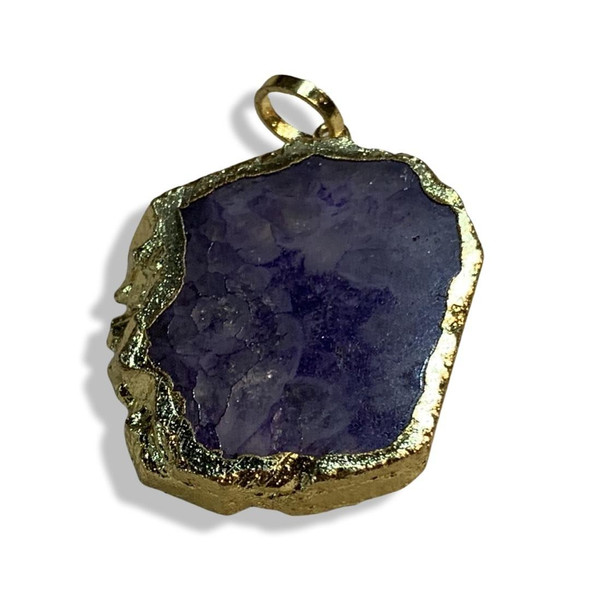 Luxury Natural Agate sliced  pendant assorted colors Premium Design Showcase