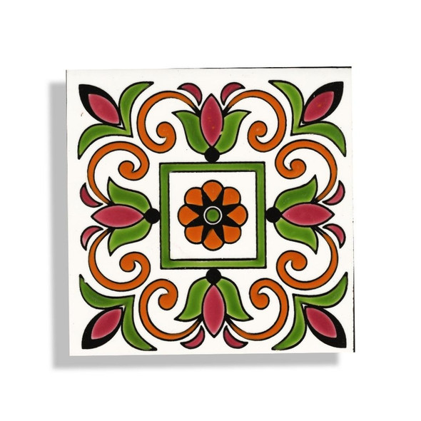 Hand-painted handmade ceramic tile 20x20cm Iznik decorative wall tile home decor gift