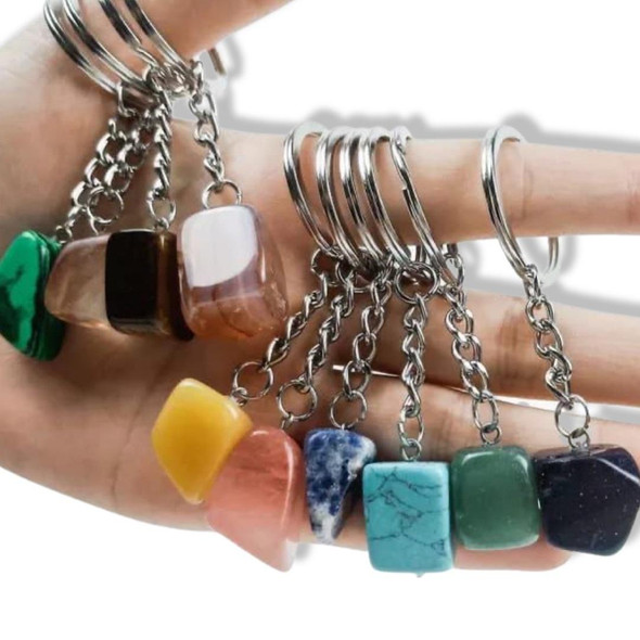 Lovely Key Chains With Assorted Natural | Unique Cultural Mineral Art | Sophisticated Home Decor - Luxury Handcrafted Art Craftihouse Dubai