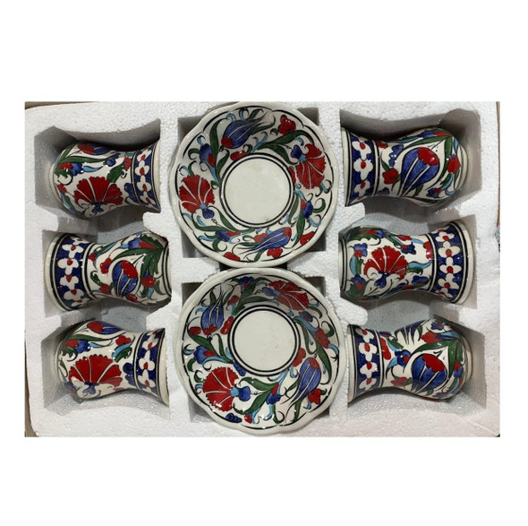 Luxury Turkish Handcrafted IZNIK CERAMIC TEA Premium Design Showcase