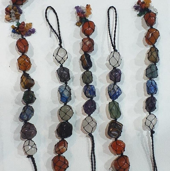 Luxury Seven Chakra Wall Hanging Crystal Stones Premium Design Showcase