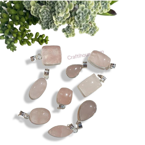 Exclusive Rose Quartz Pendant Fine Craftsmanship Detail