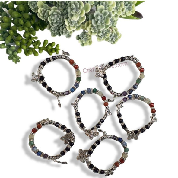 Exclusive Seven Chakra Balancing Fine Mala Bracelet Fine Craftsmanship Detail