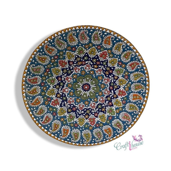 Luxury Artisan 35cm Earthenware Serving Plate Premium Design Showcase