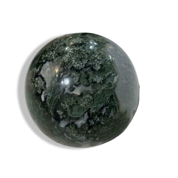 Green Moss Agate Sphere | Luxury Artisan Heart Stone | Unique Natural Decor - Luxury Handcrafted Art Craftihouse Dubai