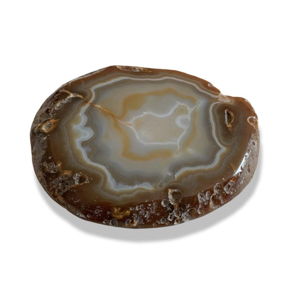 Exclusive Honey Brown Agate Stone Fine Craftsmanship Detail