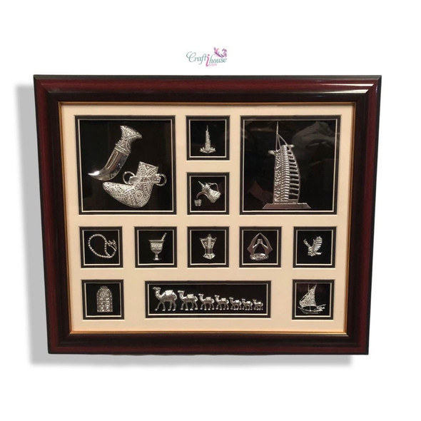 Uae Frame Traditional Dubai Dagger | Artisan Home Decor | Unique Middle Eastern Piece - Luxury Handcrafted Art Craftihouse Dubai