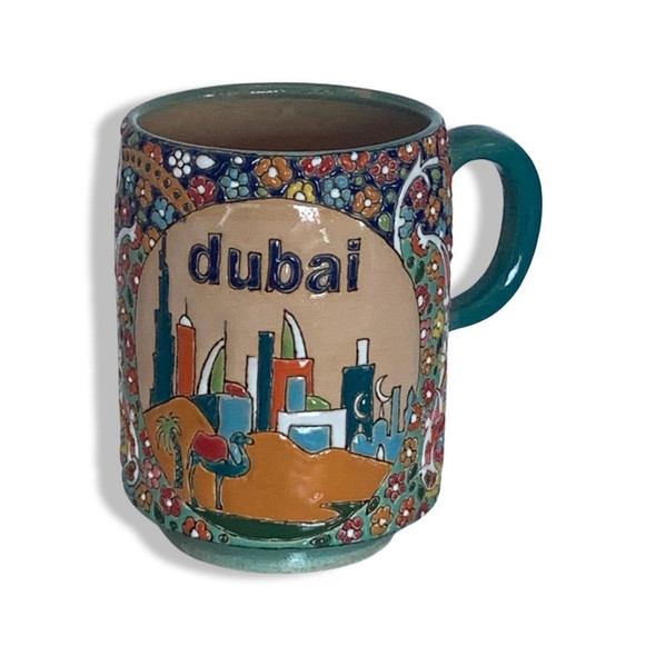 Luxury Gift Hand Painted Embossed Heritage Ceramic Mug Premium Design Showcase