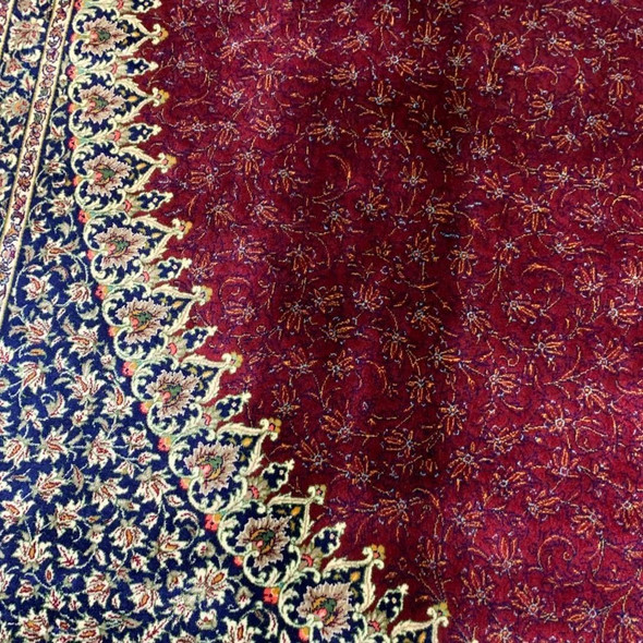 Silk Carpet 5x7 Feet Stunning Floral Red Pattern Machine-made Silk Carpet | High-end Boutique Souvenir | Crafted In Dubai - Luxury Handcrafted Art Craftihouse Dubai