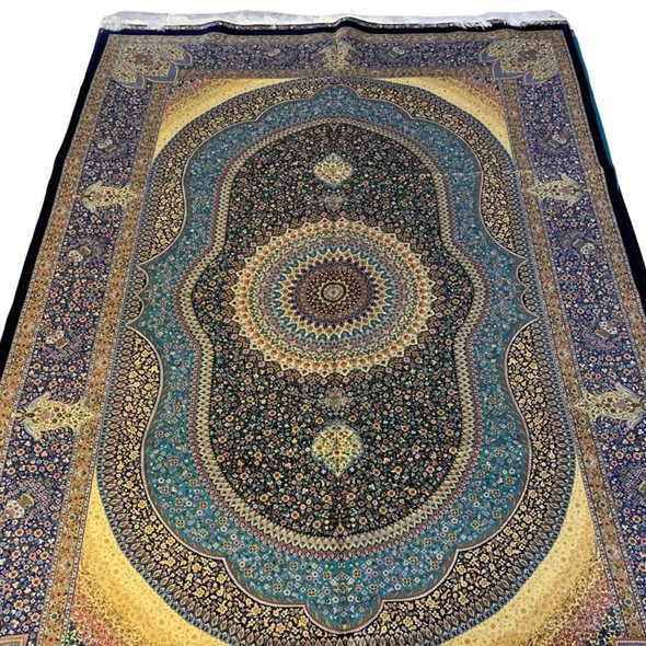 Pure Silk Carpet 2x3 Meter Stunning Floor Carpet Machine Made | Luxury Heritage Decor & Unique Artisan Piece - Luxury Handcrafted Art Craftihouse Dubai