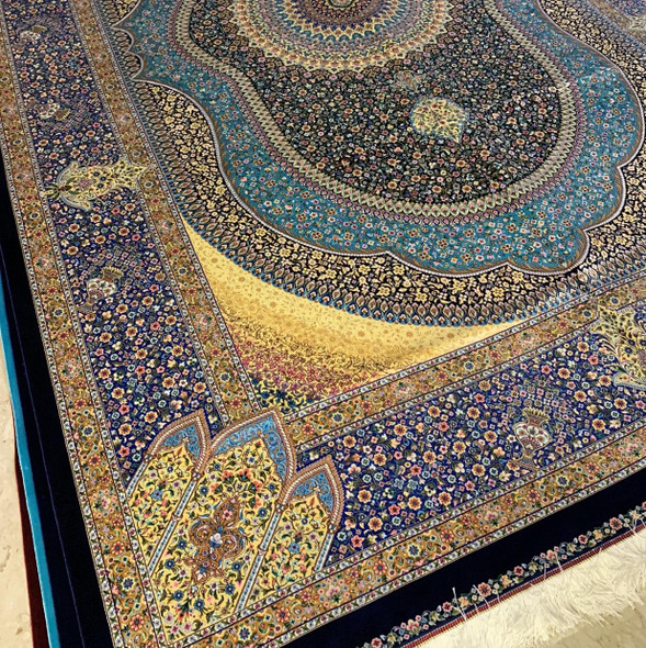 Pure Silk Carpet 2x3 Meter Stunning Floor Carpet Machine Made | Luxury Heritage Decor & Unique Artisan Piece - Luxury Handcrafted Art Craftihouse Dubai