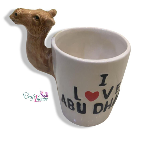 I Love Abudhabi Ceramic Glass | Gift From Abudhabi | Abudhabi Souvenir - Luxury Handcrafted Souvenir Craftihouse Dubai