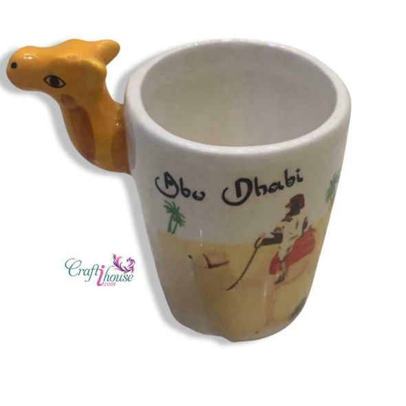 I Love Abudhabi Ceramic Glass | Gift From Abudhabi | Abudhabi Souvenir Shop - Luxury Handcrafted Souvenir Craftihouse Dubai