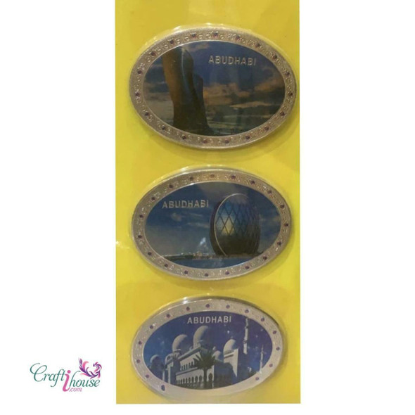 Abudhabi Fridge Magnet | Set Of 3 Pcs Fridge Magnet | Uae Souvenir | Abudhabi Souvenir - Luxury Handcrafted Souvenir Craftihouse Dubai