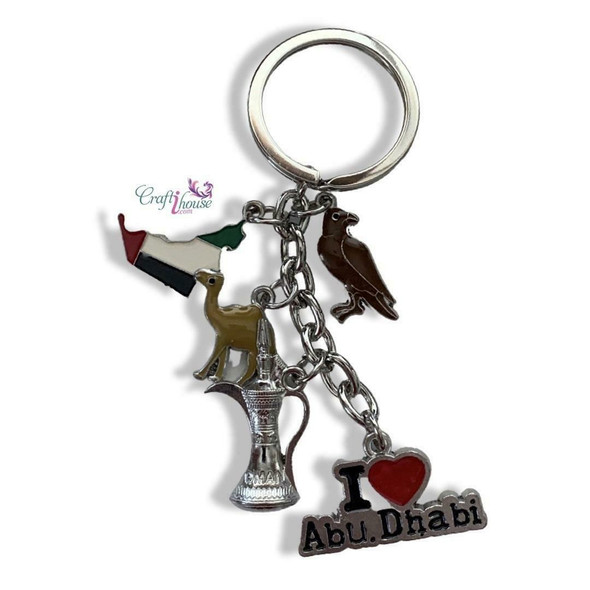 Abudhabi Key Chain Metal Key | Premium Handcrafted Memento | High-end Gift - Luxury Handcrafted Art Craftihouse Dubai