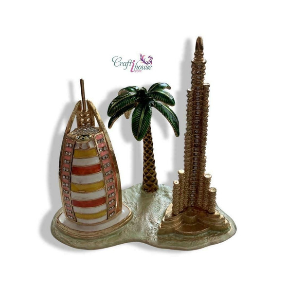 Burj Alarab Statue Burj Khalifa Premium Magnetic Artwork Iconic Heritage Keepsake - Luxury Handcrafted Art Craftihouse Dubai