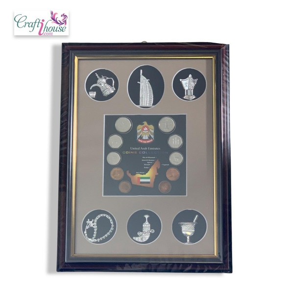 Frame With Coins Boutique Fridge Magnet Authentic Middle Eastern Art - Luxury Handcrafted Art Craftihouse Dubai