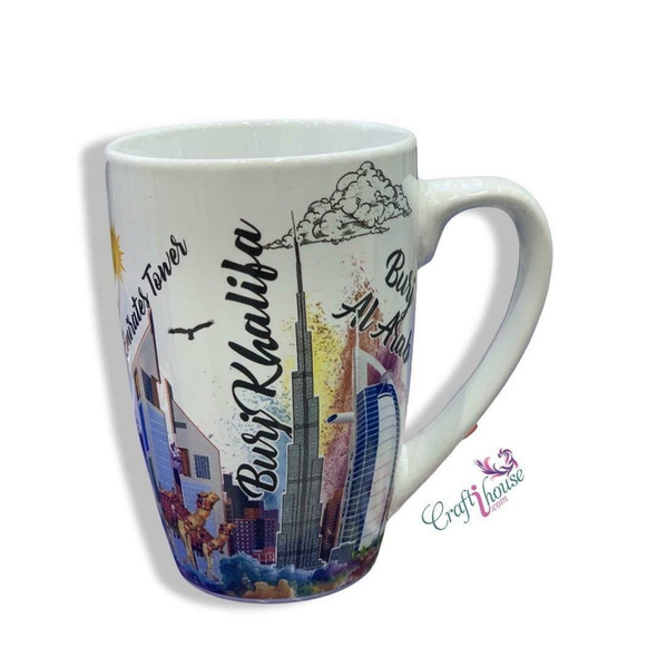 I Love Dubai ceramic mug UAE souvenir gift iconic landmark design
