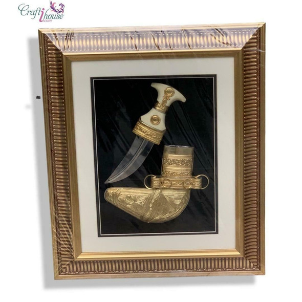 Golden Dager Qatar Traditional Khanjar | Luxury Heritage Fridge Magnet | Unique Artisan Piece - Luxury Handcrafted Art Craftihouse Dubai