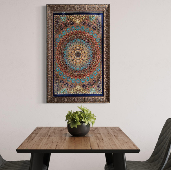 Awesome Silk Carpet 60x90 Cm Pure Silk Carpet Retirement Gift Vip Gift Special Event Gift Idea | Sophisticated Middle Eastern Art & Home Anchor - Luxury Handcrafted Art Craftihouse Dubai