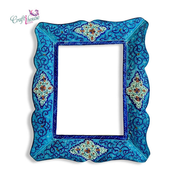Handcrafted Hand Painted Minakari Copper - Luxury Artisan Masterpiece Detail