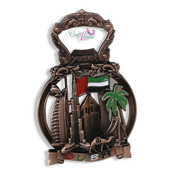 Bottle Opener - Silver Premium Magnetic Artwork Iconic Heritage Keepsake - Luxury Handcrafted Art Craftihouse Dubai