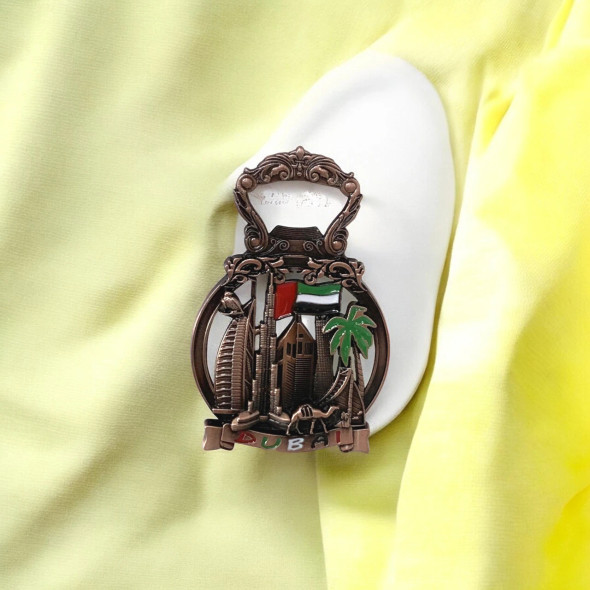 Bottle Opener - Silver Premium Magnetic Artwork Iconic Heritage Keepsake - Luxury Handcrafted Art Craftihouse Dubai