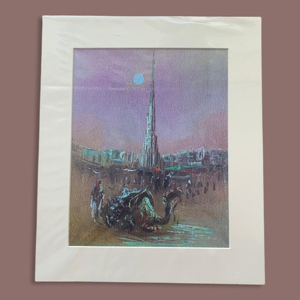 Burj Khalifa & Camel Desert Handcrafted Fridge Memento Traditional Home Decor - Luxury Handcrafted Art Craftihouse Dubai