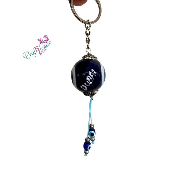 Evil Eye Car Hanging Charm | Ancient Symbol Protection | Artisan Glass Amulet - Luxury Handcrafted Art Craftihouse Dubai