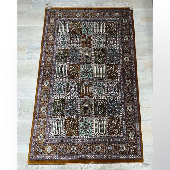Handmade Pure Silk Carpet 150x100 Cm Stunning Floor Carpet | Sophisticated Middle Eastern Art & Home Anchor - Luxury Handcrafted Art Craftihouse Dubai