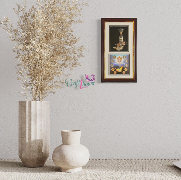 Uae Coins Frame Collection With Camel And Palm Tree Charms | Dubai Souvenir From | Collectible Gift From Uae - Luxury Handcrafted Souvenir Craftihouse Dubai