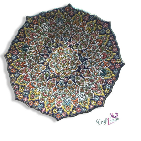 Luxury Handcrafted 30cm Hand-painted Clay Wall Decor Premium Design Showcase