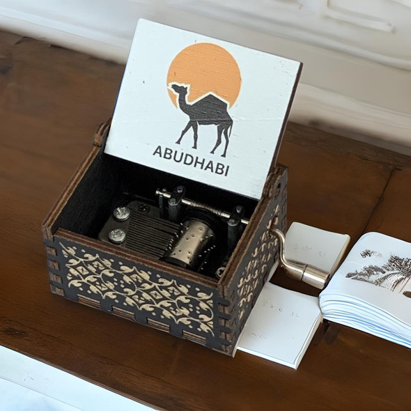 Classic Mini Wooden Music Box | Luxury Heritage Gift & Cultural Souvenir - Luxury Handcrafted Art Craftihouse Dubai