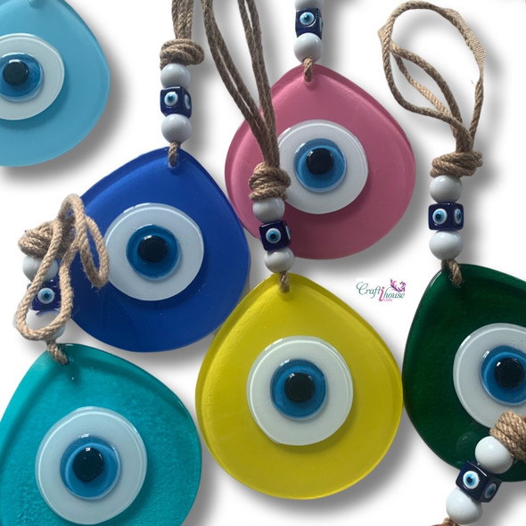 Evil Eye Wall Hanging Fused | Boutique Nazar Wall Hanging | Spiritual Heritage Decor - Luxury Handcrafted Art Craftihouse Dubai