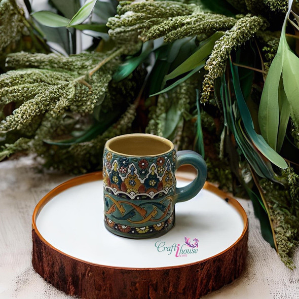 Hand Painted Hand Painted Luxury Ceramic Mug | Premium Handcrafted Gift - Luxury Handcrafted Art Craftihouse Dubai