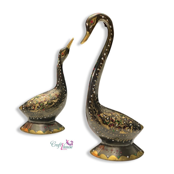 Swan Figurine Set Collectible | Sophisticated Cultural Accent - Luxury Handcrafted Art Craftihouse Dubai