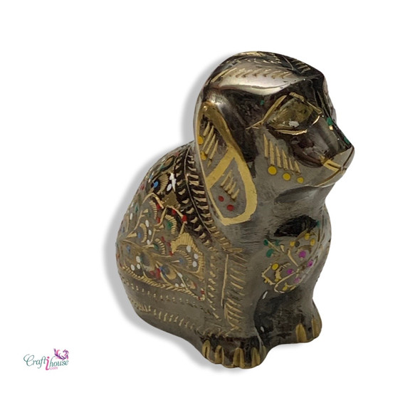 Dog Figure Collectible Metalware | Luxury Heritage Art Piece - Luxury Handcrafted Art Craftihouse Dubai
