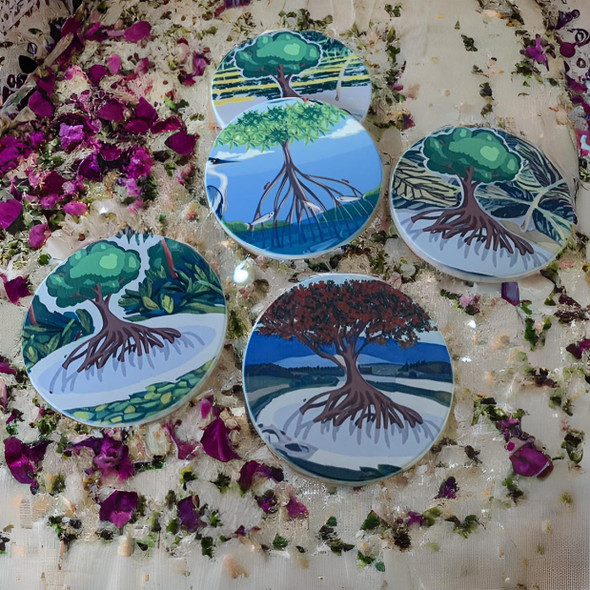 Mangrove Tea Coaster Mangrove | Premium Handcrafted Memento - Luxury Handcrafted Art Craftihouse Dubai