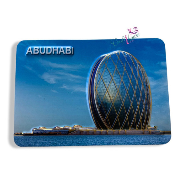 Abu Dhabi Fridge Magnet Abu | Premium Magnetic Artwork | Iconic Landmark Keepsake - Luxury Handcrafted Art Craftihouse Dubai