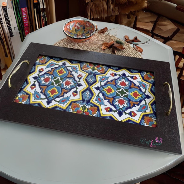 Premium Artisan Tiles Rectangular hand painted High-Quality Design View