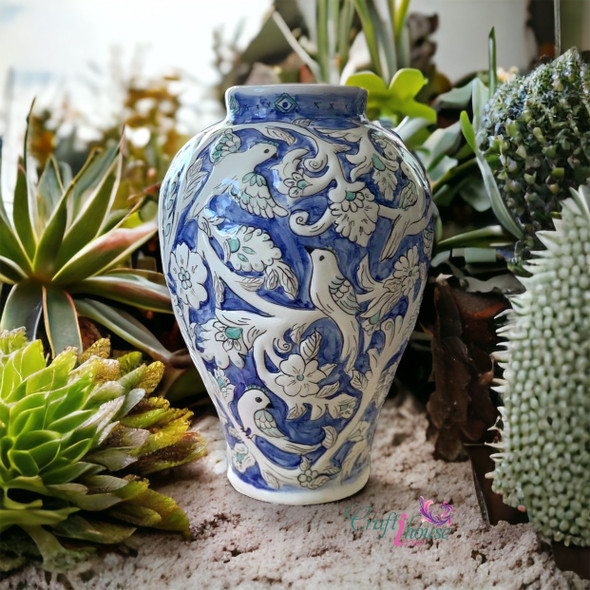 Premium Artisan Hand painted Ceramic Vase High-Quality Design View