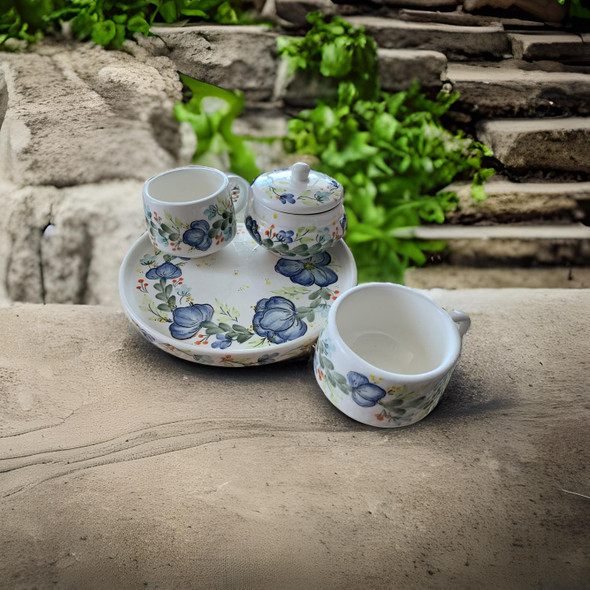 Premium Hand Painted floral Pattern Ceramic Tea set High-Quality Design View